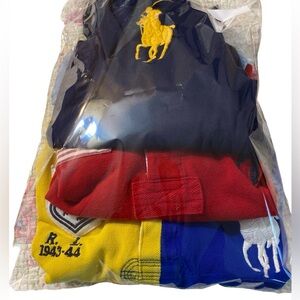 Polo Ralph Lauren Boys Big Pony Lot of 3 SZ (10-12) MED Red, Blue/Yellow, Blue